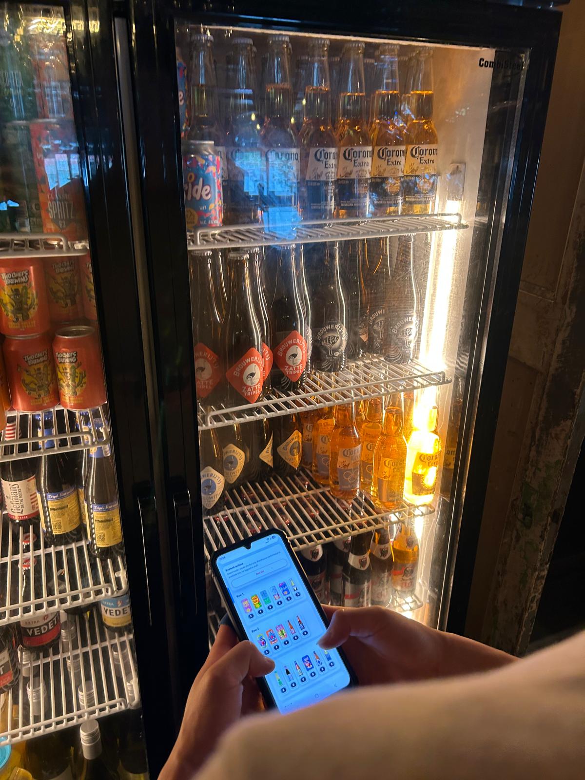 Bar fridge needs restocking